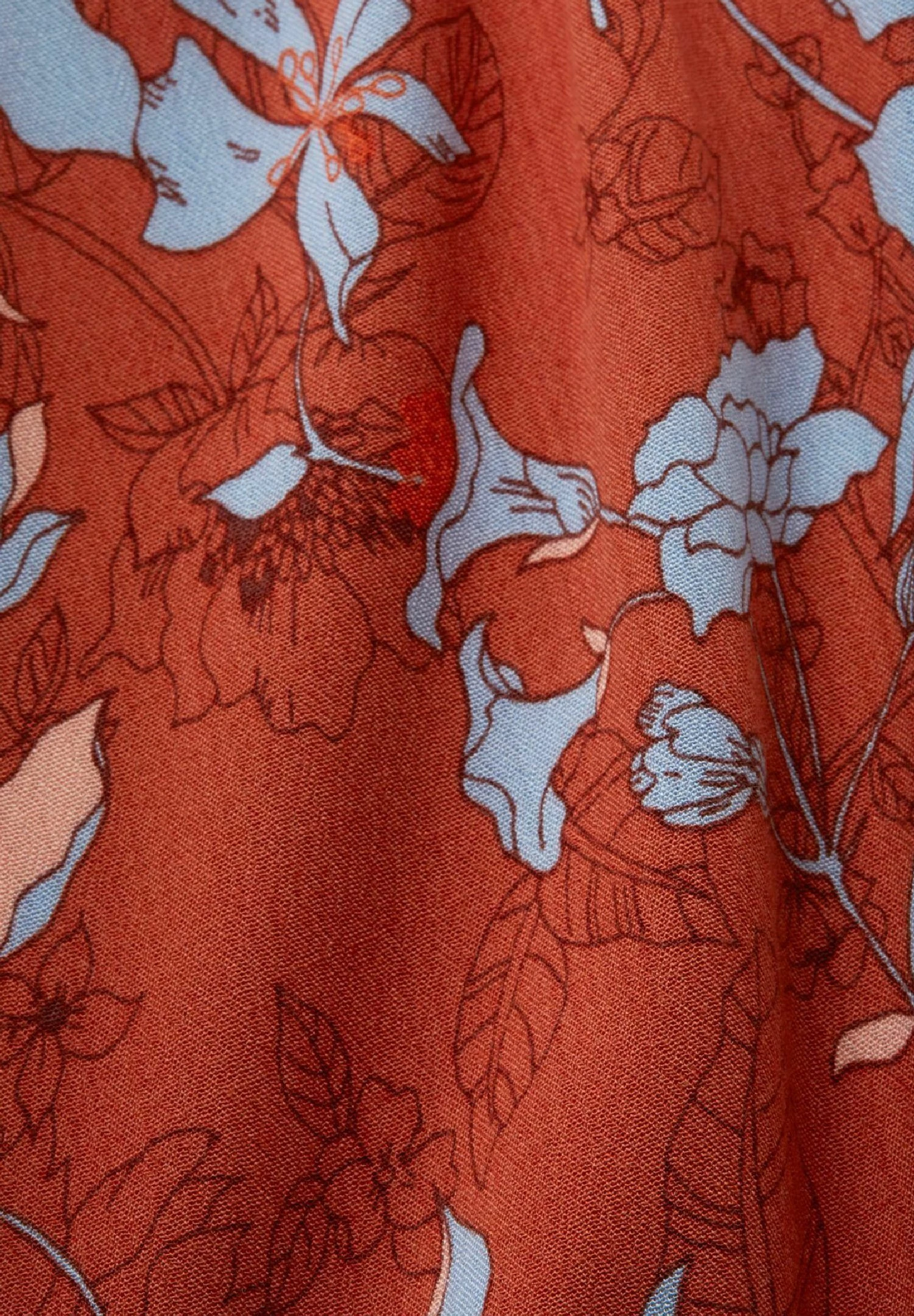 ESPRIT Curvy Midi Mit Allover-Muster - Jurk - Coral Orange 3 ESPRIT Curvy Midi Mit Allover-Muster - Jurk - Coral Orange - Afbeelding 3