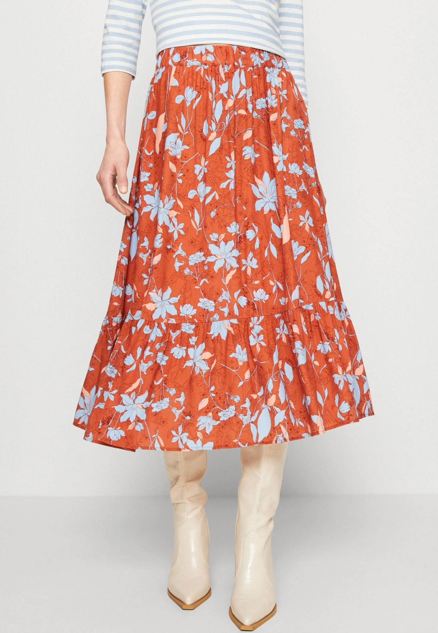 ESPRIT Skirt - A-Lijn Rok - Coral Orange 4 ESPRIT Skirt - A-Lijn Rok - Coral Orange - Afbeelding 4