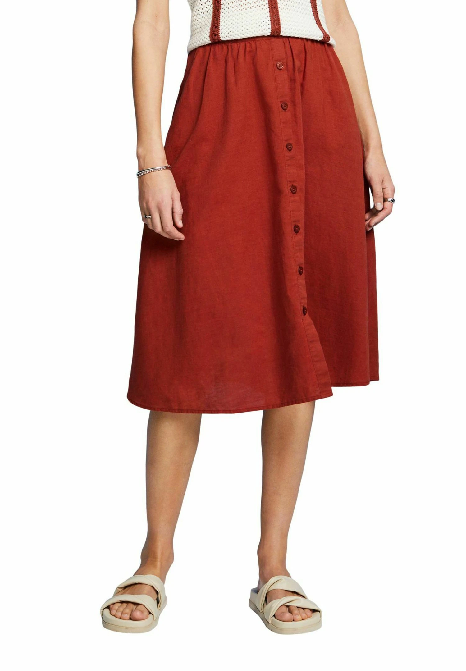 ESPRIT Light- A-Lijn Rok - Terracotta New 1 ESPRIT Light- A-Lijn Rok - Terracotta New