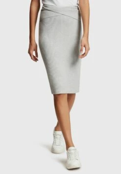 ESPRIT Gerippter Metallic Mit Twist-Effekt - Kokerrok - Silver