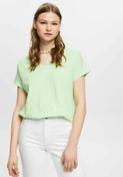 ESPRIT Mit V Ausschnitt - T-Shirt Basic - Citrus Green