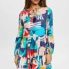 ESPRIT Mit Mehrfarbigem Print - Jurk - Ink