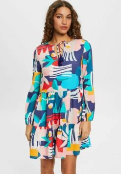 ESPRIT Mit Mehrfarbigem Print - Jurk - Ink