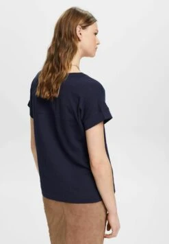 ESPRIT Mit V Ausschnitt - T-Shirt Basic - Navy -Esprit 0d413ff267144fdfaf2cddecad7e25c0