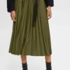 ESPRIT Mit Gürtel - A-Lijn Rok - Dark Khaki