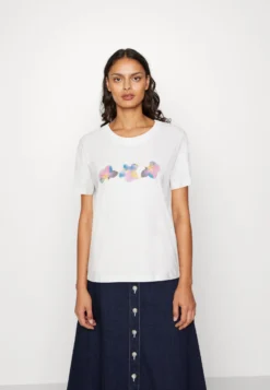 Edc By Esprit Tee - T-Shirt Print - White