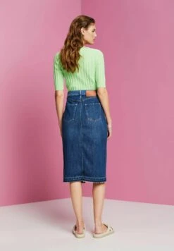 ESPRIT Kokerrok - Blue Dark Washed -Esprit 10fb6edbe251493f87d6b1c862a252de