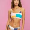 ESPRIT Im Croptop-Stil Mit Mustermix - Bikinitop - Sand