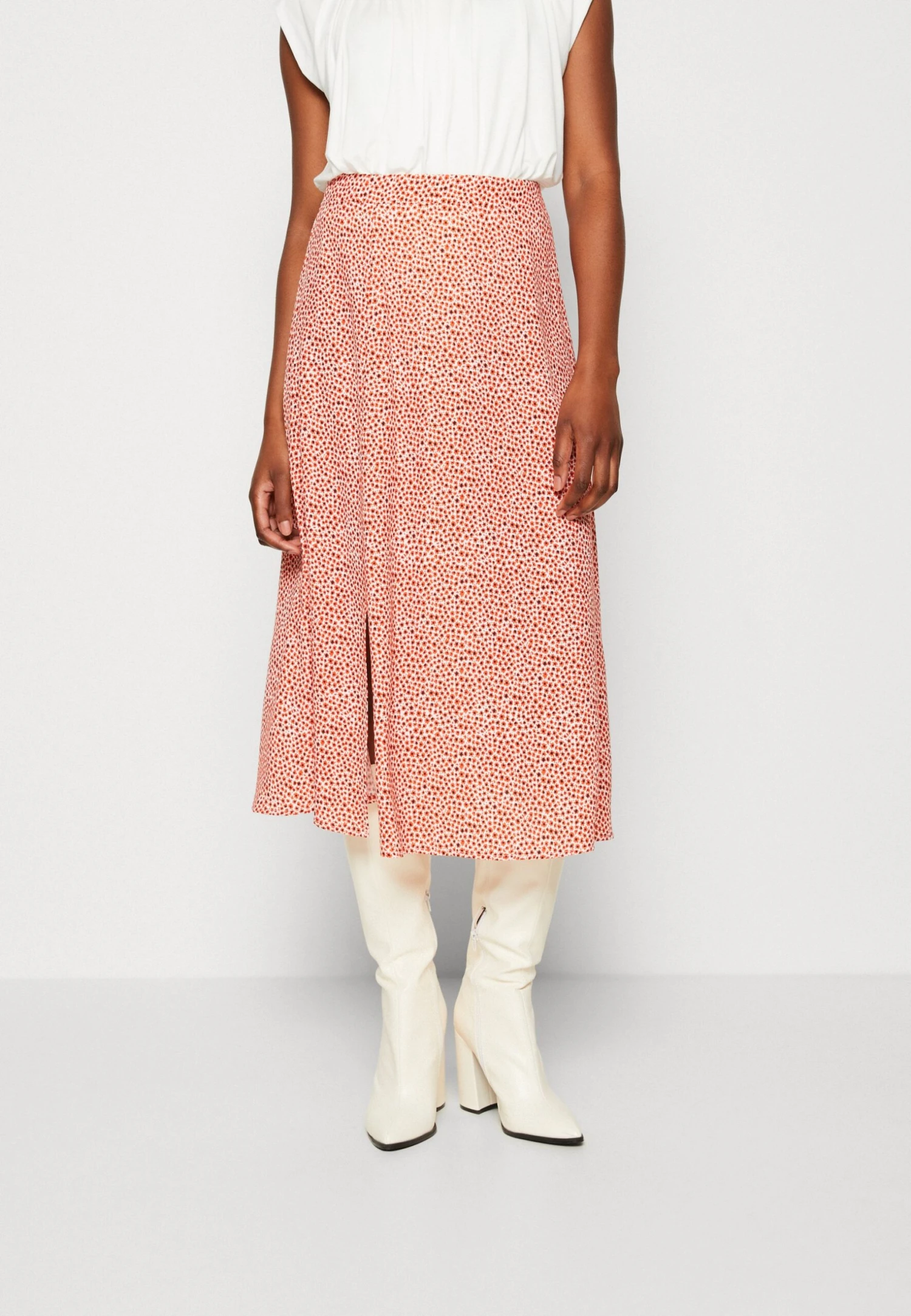 ESPRIT Skirt - A-Lijn Rok - Orange Red 1 ESPRIT Skirt - A-Lijn Rok - Orange Red