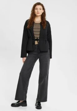 ESPRIT Gestreifter Mit Verkürzten Ärmeln - T-Shirt Print - Taupe -Esprit 174907bfaa734d5a979101e6346c8a63