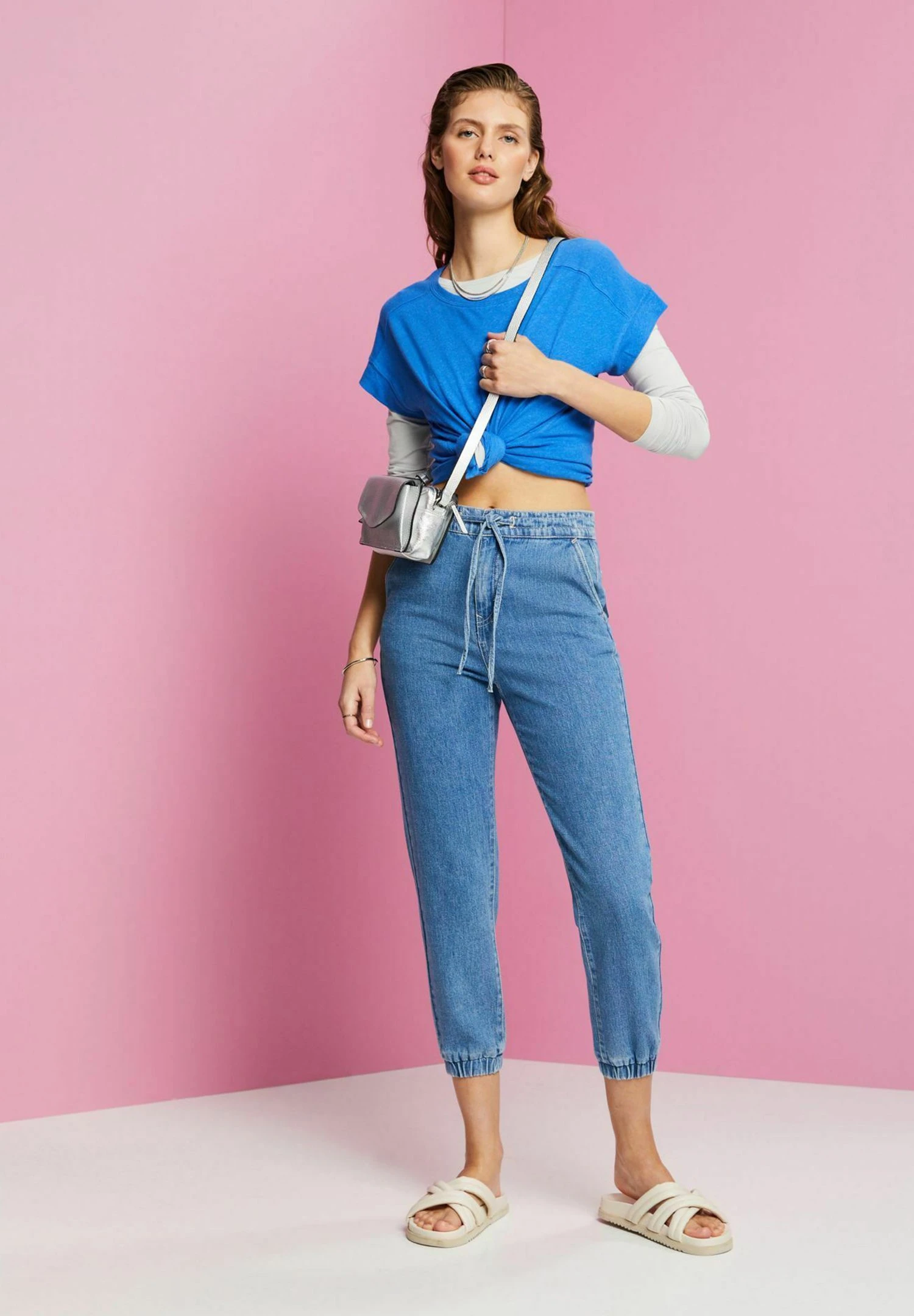 ESPRIT T-Shirt Basic - Bright Blue 3 ESPRIT T-Shirt Basic - Bright Blue - Afbeelding 3