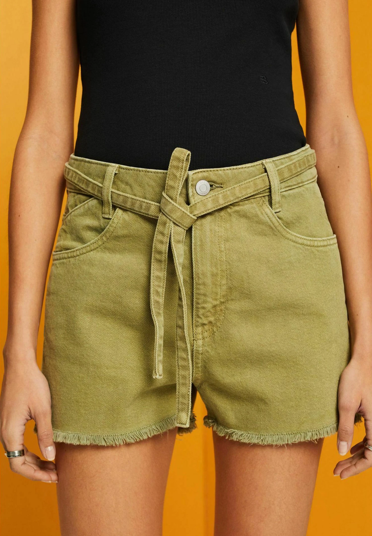Edc By Esprit Col- Jeansshort - Pistachio Green 4 Edc By Esprit Col- Jeansshort - Pistachio Green - Afbeelding 4