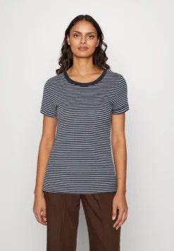 ESPRIT Striped - T-Shirt Print - Navy