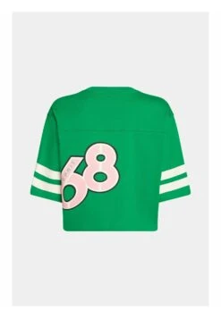 ESPRIT Cropped College Mit Logo - T-Shirt Print - Emerald Green -Esprit 1d73d40b8d1b4c89a8b767442bf72d48