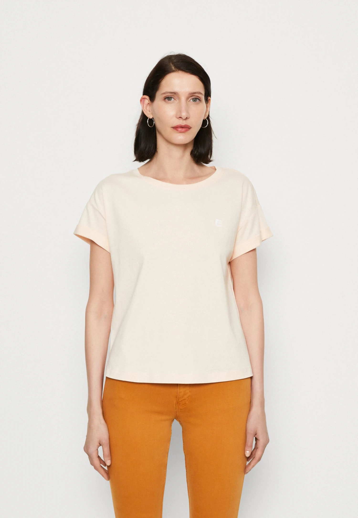 ESPRIT Shimmer Tee - T-Shirt Basic - Peach 1 ESPRIT Shimmer Tee - T-Shirt Basic - Peach