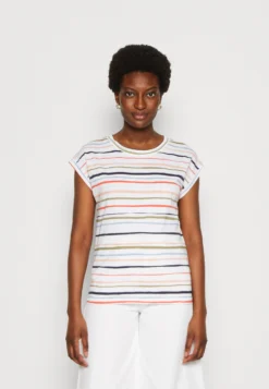 ESPRIT Stripe - T-Shirt Print - White