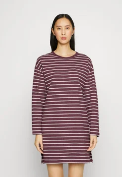 ESPRIT Y/D Stripe Long Slv - Nachtjapon - Bordeaux