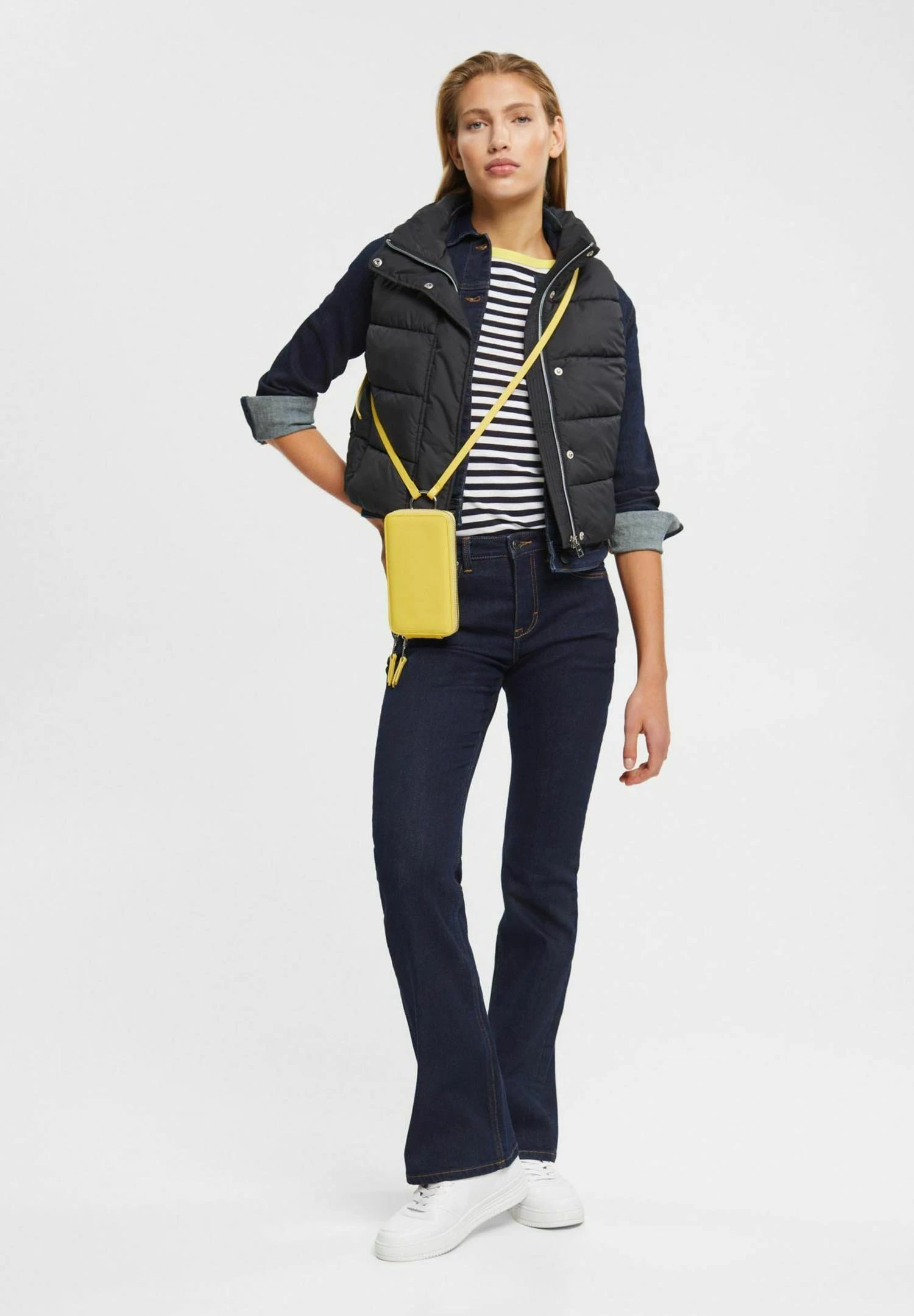 Edc By Esprit Full Needle Striped 3/4 Sleeve Tee - Longsleeve - Navy Blue 2 Edc By Esprit Full Needle Striped 3/4 Sleeve Tee - Longsleeve - Navy Blue - Afbeelding 2