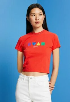 ESPRIT Mit Geometrischem - T-Shirt Print - Orange Red New -Esprit 2f56e150eab04f23851931b035f4deac