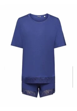 ESPRIT Set Mit Spitzenbesatz - Pyjama - Dark Blue -Esprit 31c241aa5e5045cebbe99ef52da1758e