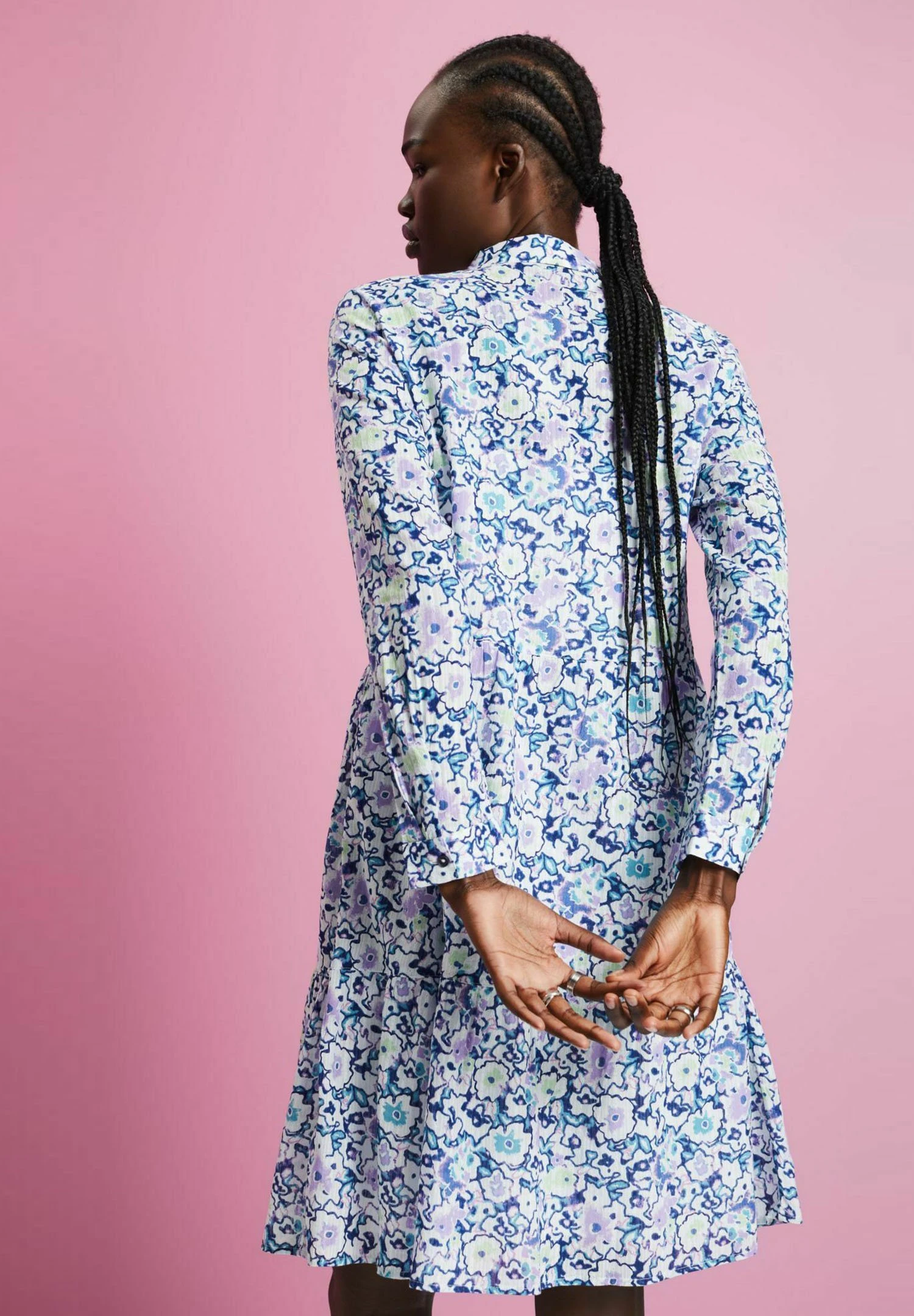 ESPRIT Mit Floralem Allover - Blousejurk - White 3 ESPRIT Mit Floralem Allover - Blousejurk - White - Afbeelding 3