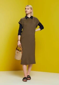 ESPRIT Gebreide Jurk - Khaki Green -Esprit 33133aaa8a194c71b0266c8dde645f81
