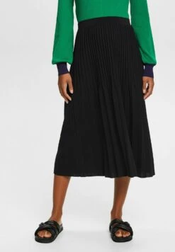 ESPRIT Plissierter- A-Lijn Rok - Black