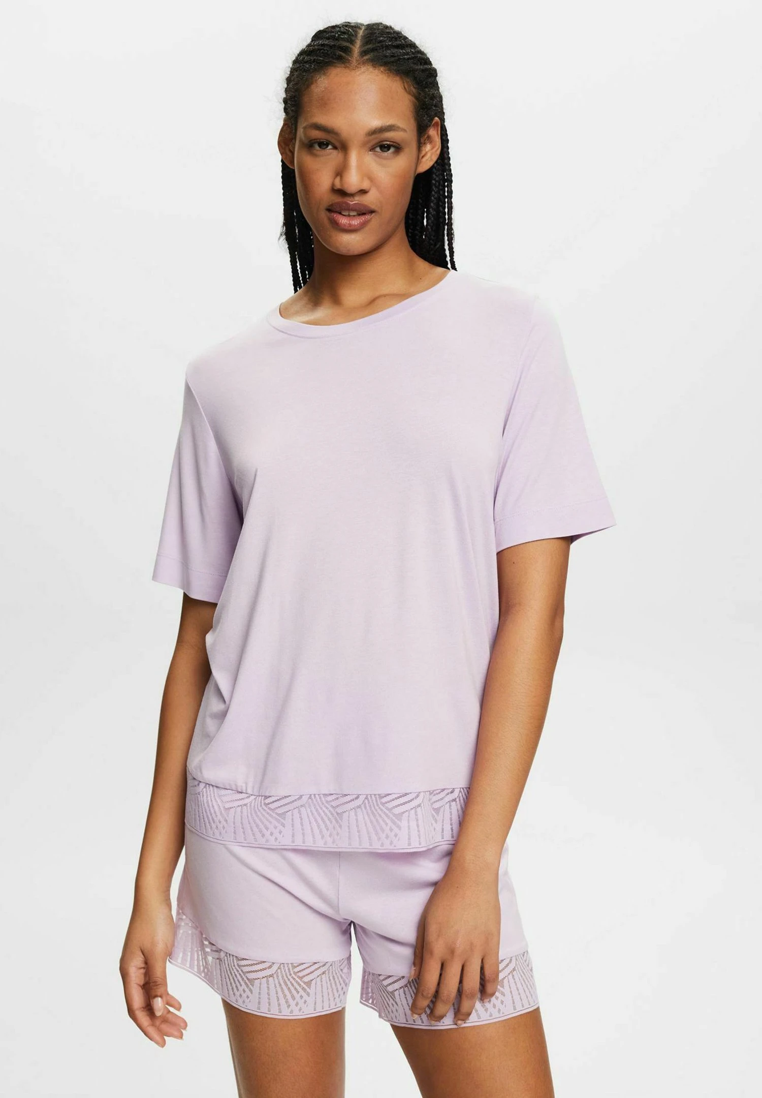 ESPRIT Set Mit Spitzenbesatz - Pyjama - Violet 1 ESPRIT Set Mit Spitzenbesatz - Pyjama - Violet