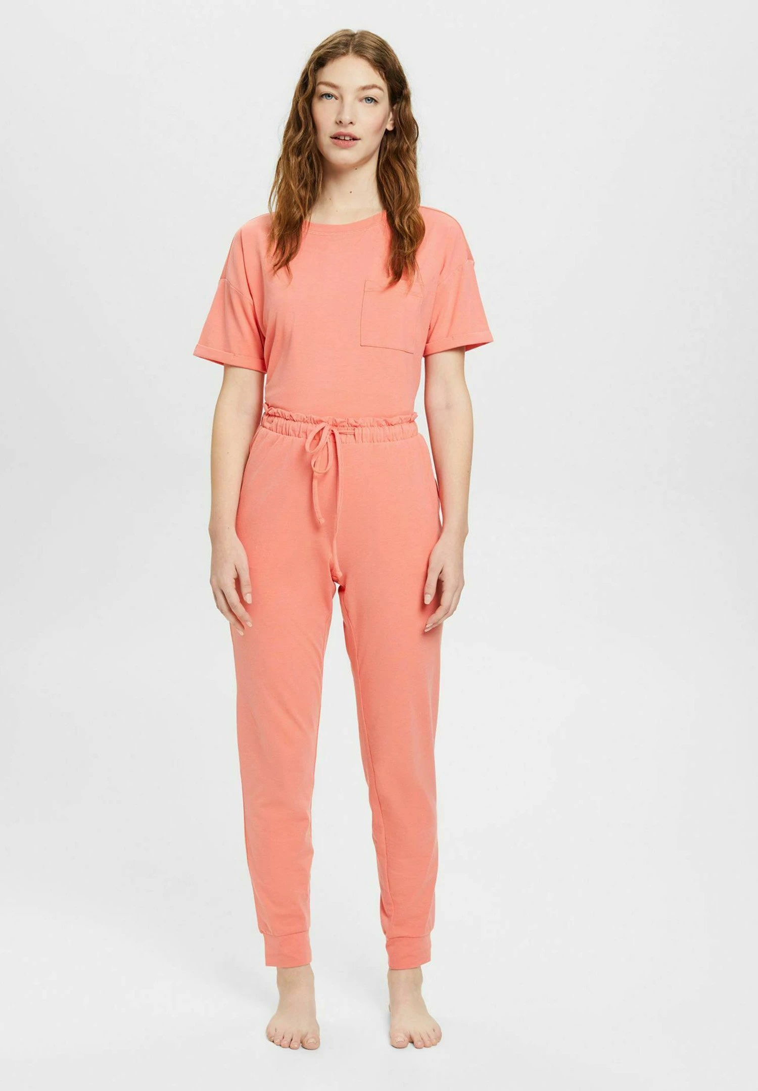 ESPRIT Cosy Melange Sus Single Long - Pyjamabroek - New Coral 2 ESPRIT Cosy Melange Sus Single Long - Pyjamabroek - New Coral - Afbeelding 2