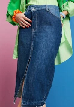 ESPRIT Kokerrok - Blue Dark Washed -Esprit 3a1f358d16774ceba40283d8a93dbb1d