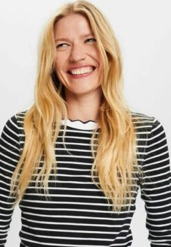 ESPRIT Muschelkante Am Ausschnitt - Longsleeve - Black -Esprit 3b4e6e0b5a0a48d09a5ec484746cc247