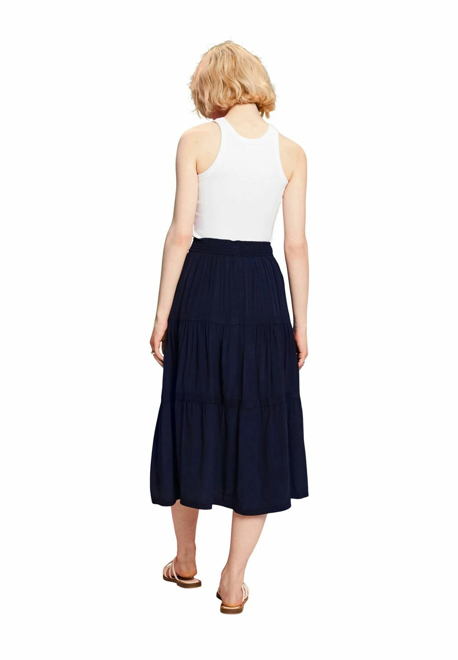ESPRIT Midi - A-Lijn Rok - Navy 2 ESPRIT Midi - A-Lijn Rok - Navy - Afbeelding 2