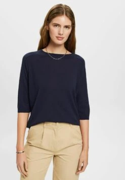 ESPRIT Sus Li Blend Te - T-Shirt Basic - Navy
