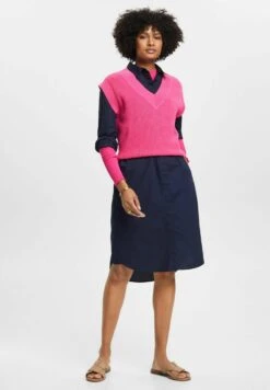 ESPRIT Mit Bindegürtel - Blousejurk - Navy -Esprit 4148372fd81b47d89ec0e6054194f486