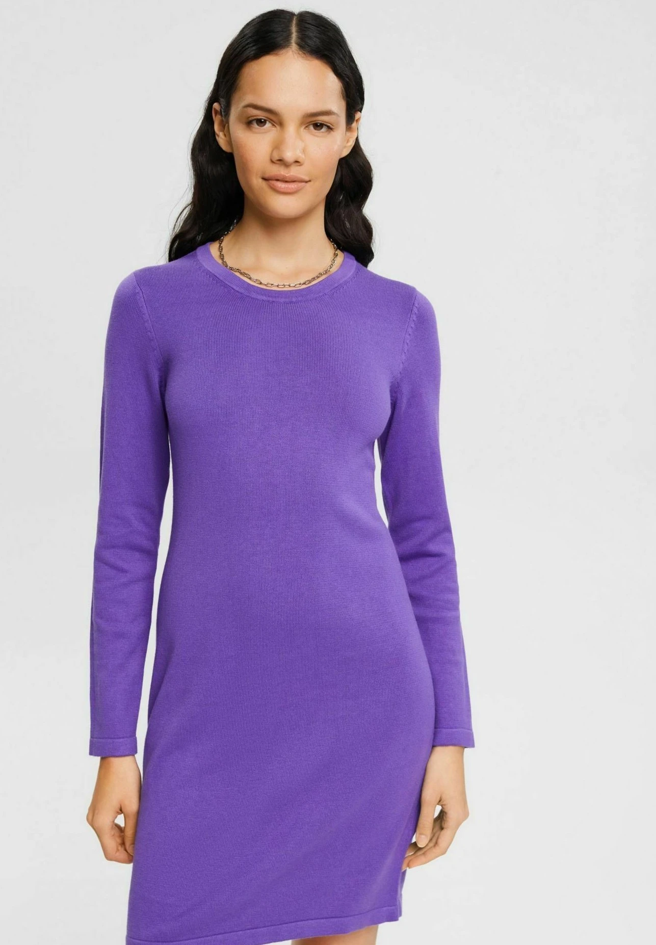 Edc By Esprit Flat - Gebreide Jurk - Purple 1 Edc By Esprit Flat - Gebreide Jurk - Purple