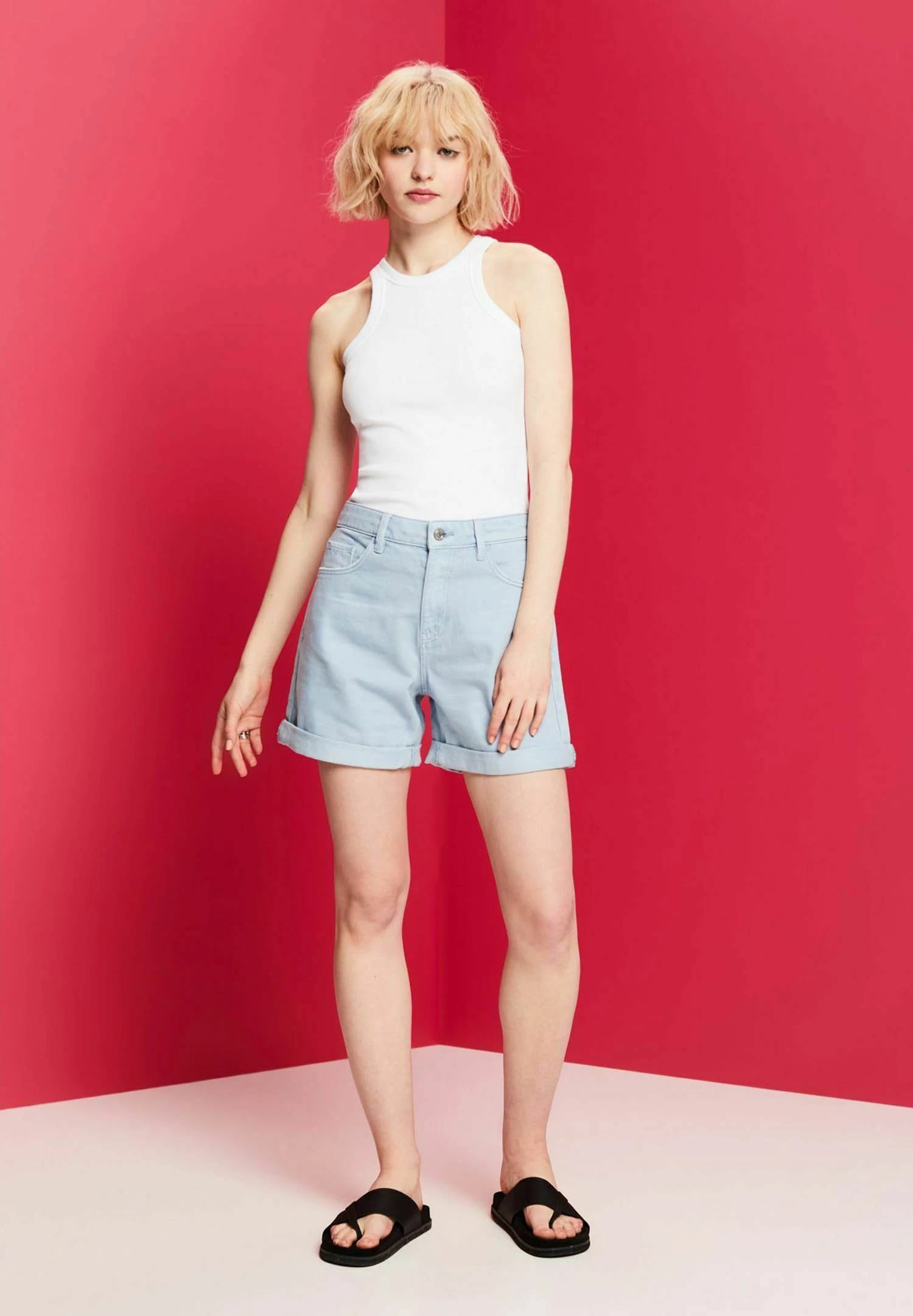 ESPRIT Jeansshort - Light Blue Lavender 3 ESPRIT Jeansshort - Light Blue Lavender - Afbeelding 3