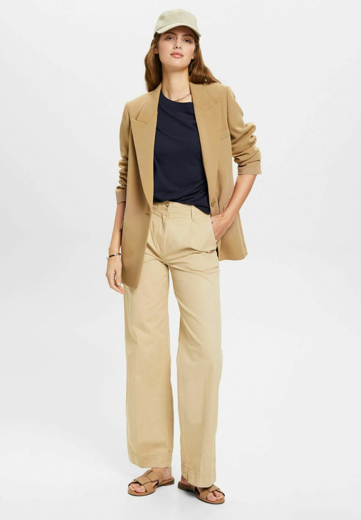 ESPRIT Sus Li Blend Te - T-Shirt Basic - Navy 4 ESPRIT Sus Li Blend Te - T-Shirt Basic - Navy - Afbeelding 4