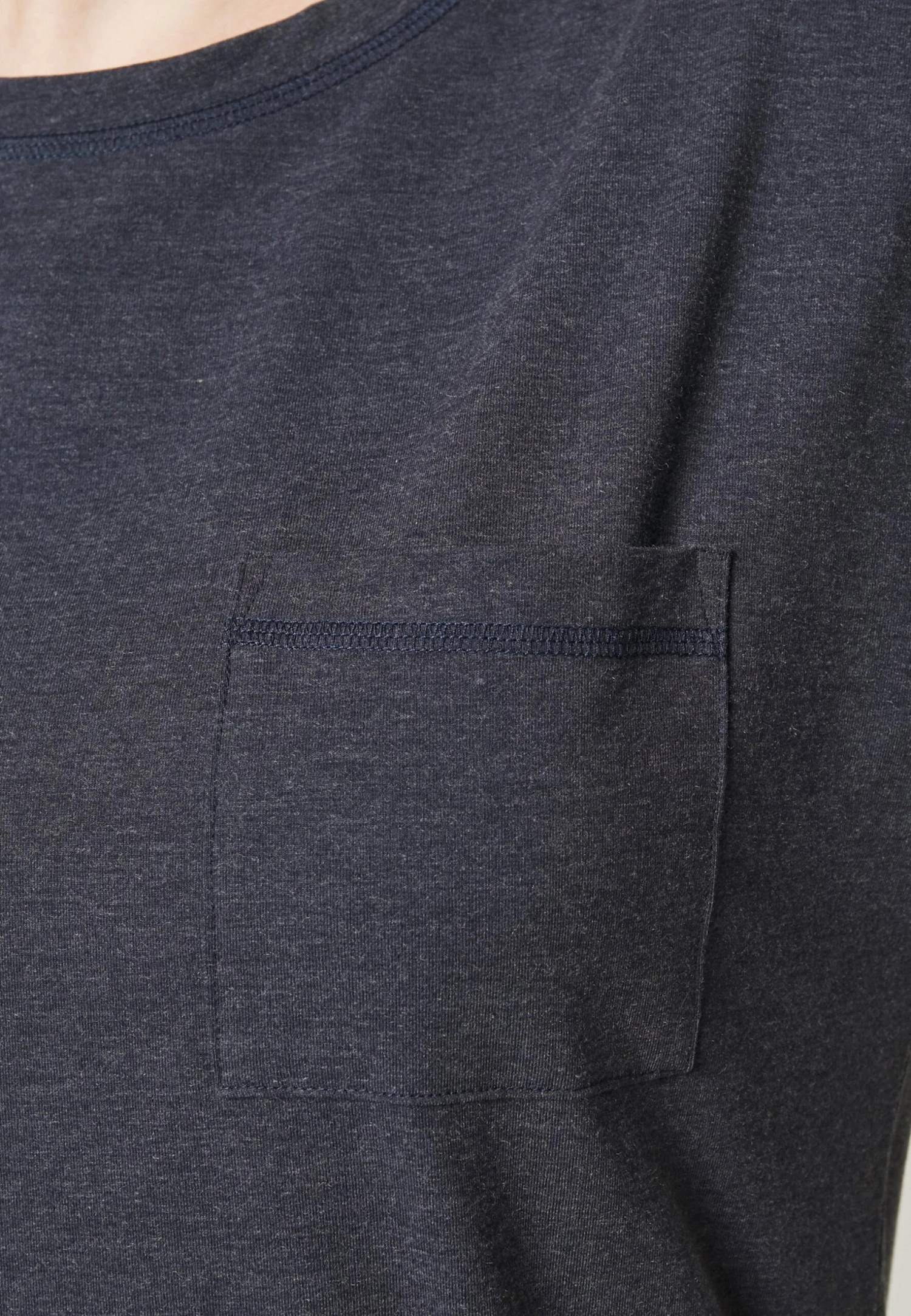 ESPRIT Cosy Melange Short Sleeve Melange - Nachtjapon - Navy 5 ESPRIT Cosy Melange Short Sleeve Melange - Nachtjapon - Navy - Afbeelding 5