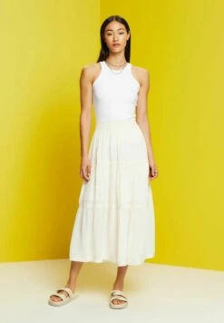 ESPRIT Midi - A-Lijn Rok - White -Esprit 4f6b93c0bca54e3d870003285f983810