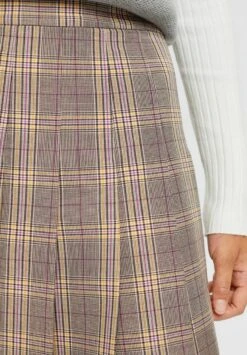 Edc By Esprit Mit Karomuster - A-Lijn Rok - Beige -Esprit 507d655a879f4d588f4282024bec6c6a