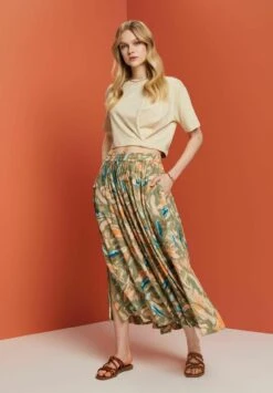 ESPRIT Light - Plooirok - Light Khaki -Esprit 545c556fad66475b9e25831251522a24