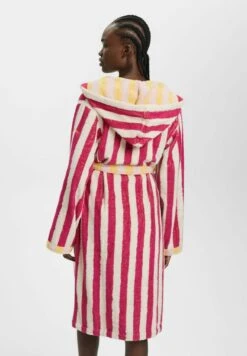 ESPRIT Gestreifter Unisex - Badjas - Cranberry -Esprit 58925aed8d3a4af79f77b10cce432b24