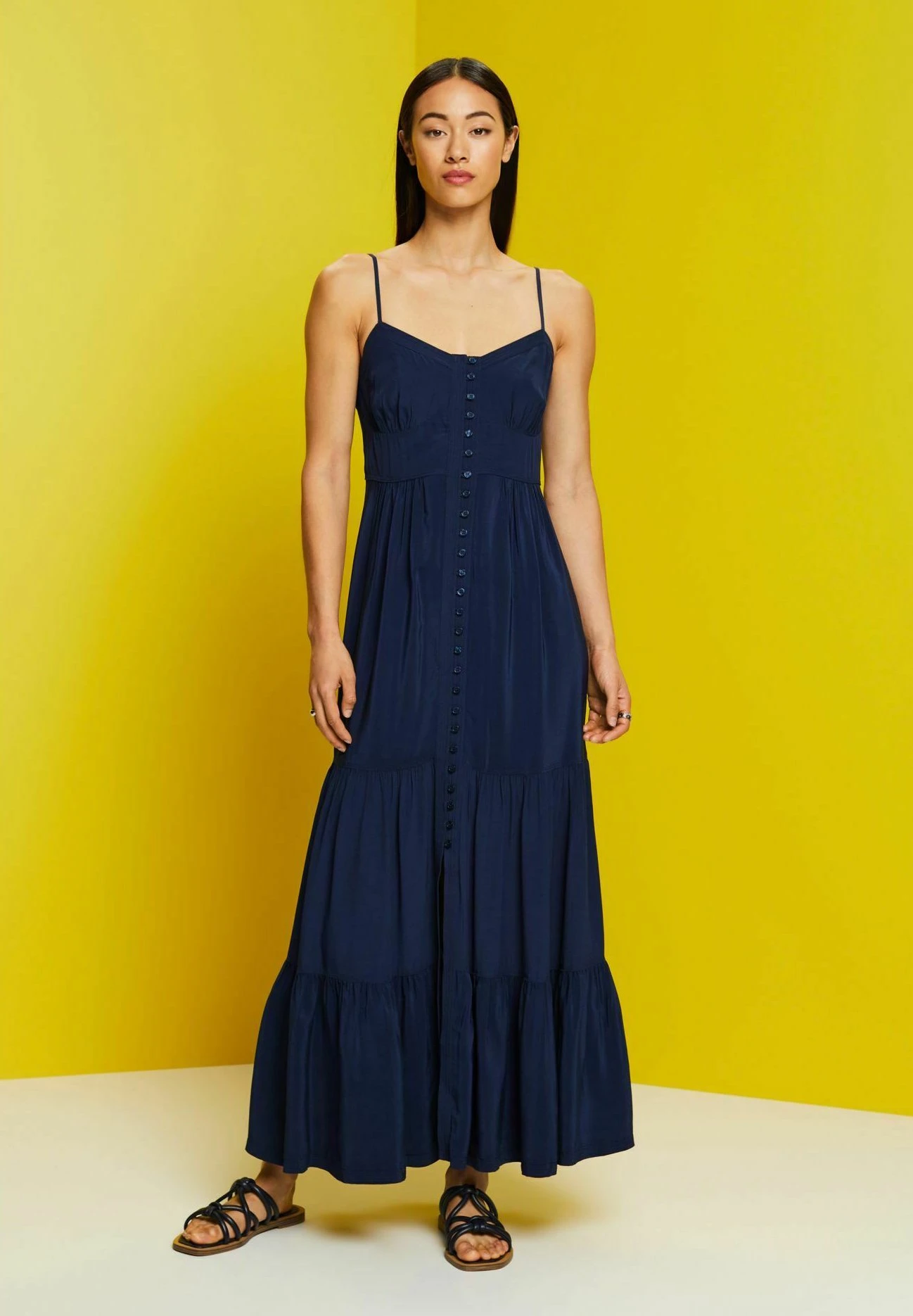 ESPRIT Träger- Maxi-Jurk - Navy 4 ESPRIT Träger- Maxi-Jurk - Navy - Afbeelding 4
