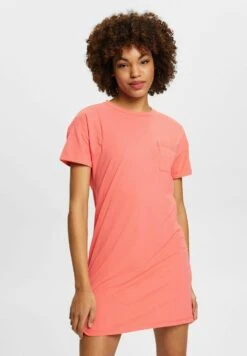 ESPRIT Cosy Melange Short Sleeve Melange - Nachtjapon - New Coral