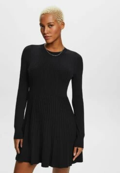 ESPRIT Mit Rundhals - Gebreide Jurk - Black
