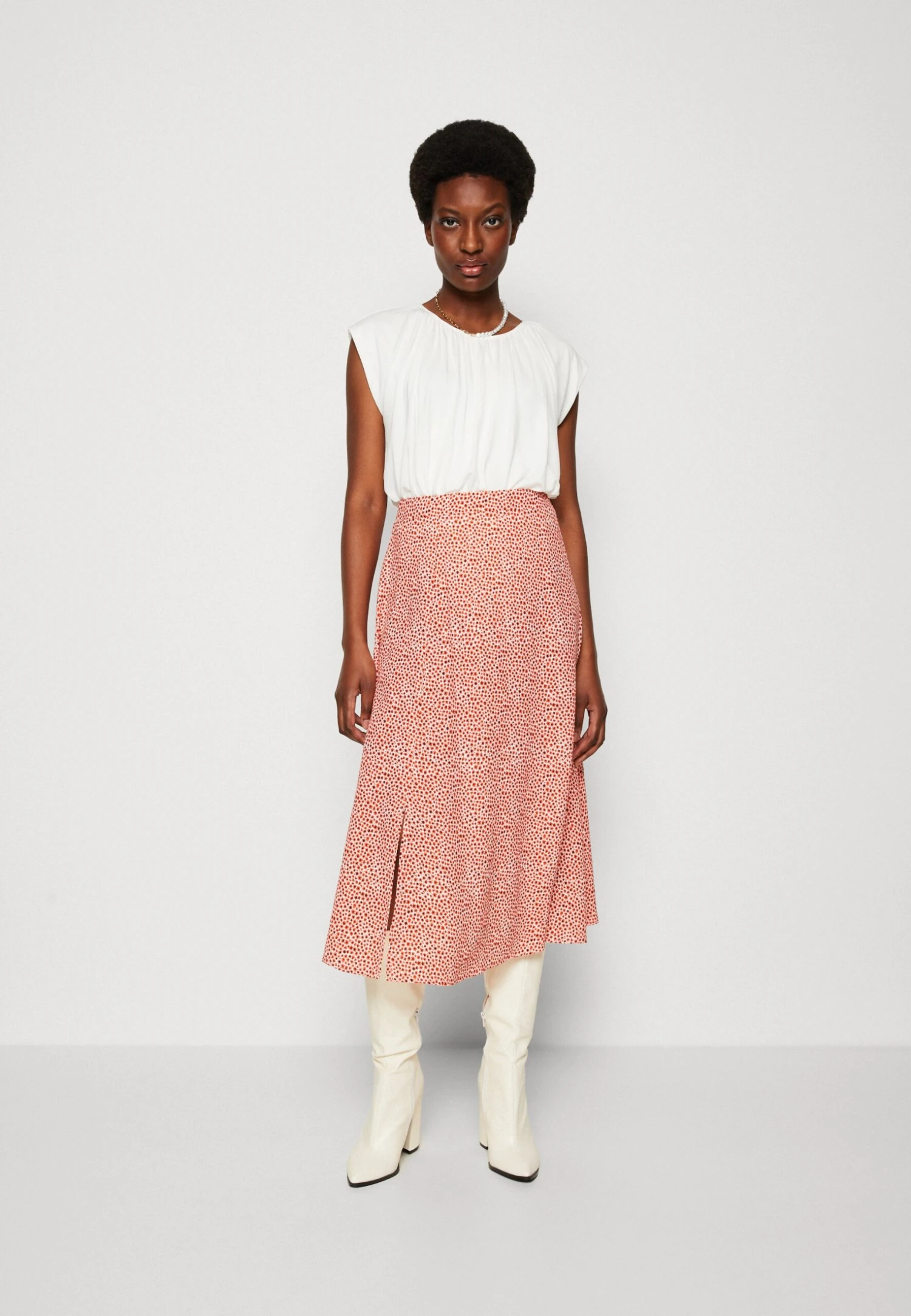 ESPRIT Skirt - A-Lijn Rok - Orange Red 2 ESPRIT Skirt - A-Lijn Rok - Orange Red - Afbeelding 2