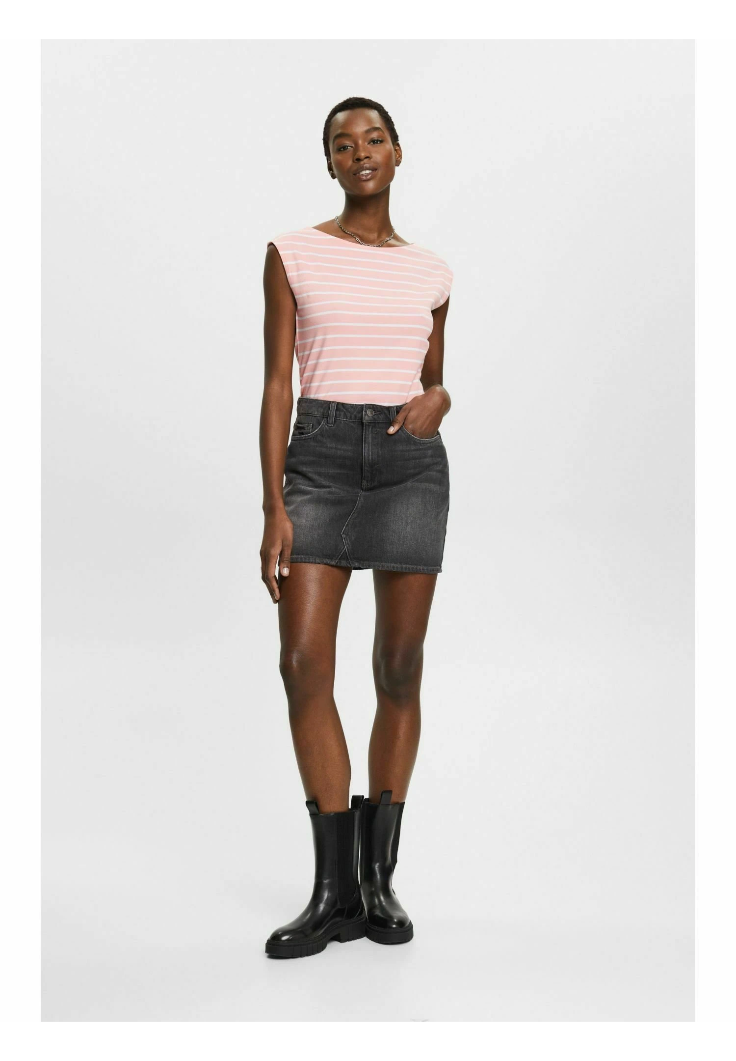 ESPRIT Sslv Stripe - T-Shirt Print - Pink 2 ESPRIT Sslv Stripe - T-Shirt Print - Pink - Afbeelding 2