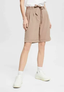 ESPRIT Mit Bundfalten - Shorts - Taupe