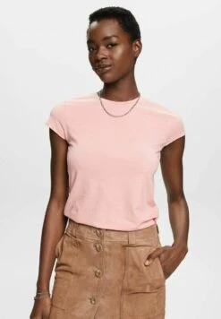 ESPRIT Mit Rundhalsausschnitt - T-Shirt Basic - Pink