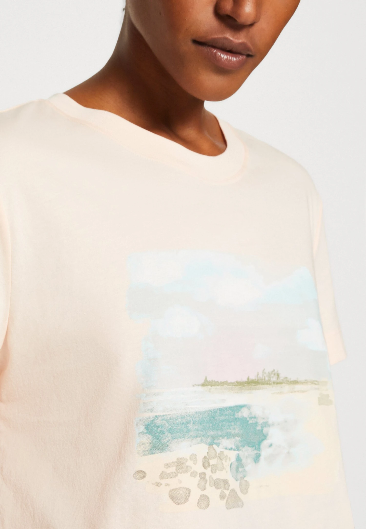 ESPRIT Tee - T-Shirt Print - Peach 6 ESPRIT Tee - T-Shirt Print - Peach - Afbeelding 6